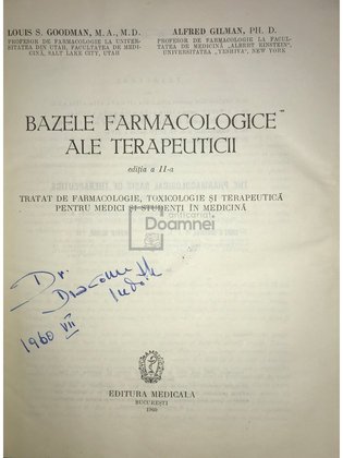 Bazele farmacologice ale terapeuticii (ed. II)