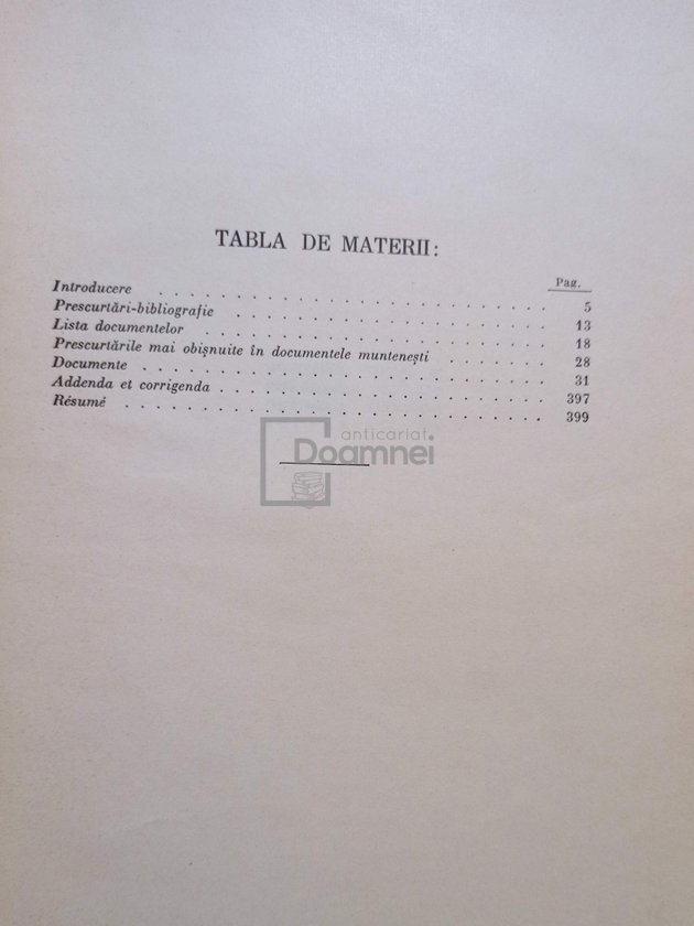 Documentele Țării Românești, vol. 1