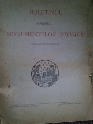 Buletinul comisiunii monumentelor istorice