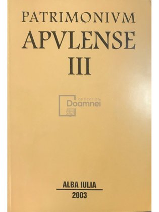 Patrimonium Apulense, vol. III