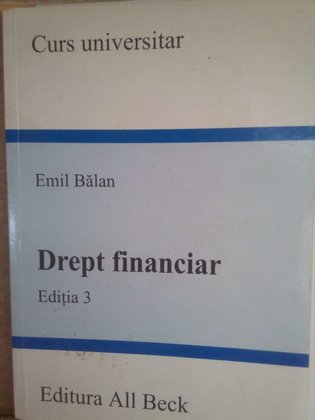 Drept financiar, ed. III
