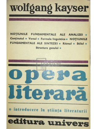 Opera literară - O introducere în știința literaturii