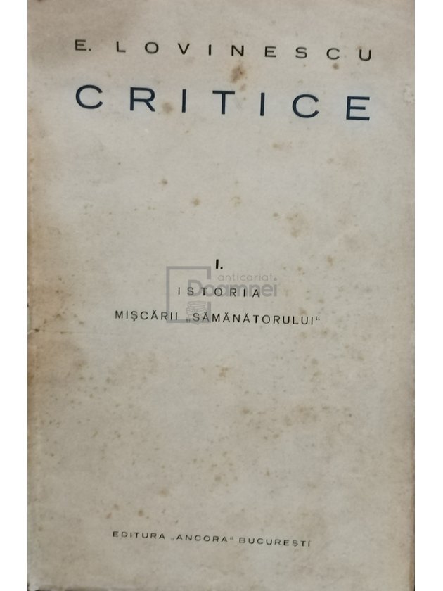 Critice, vol. I