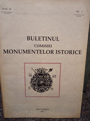 Buletinul comisiei Monumentelor istorice, anul II, nr. 1