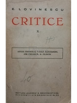 Critice, vol. X