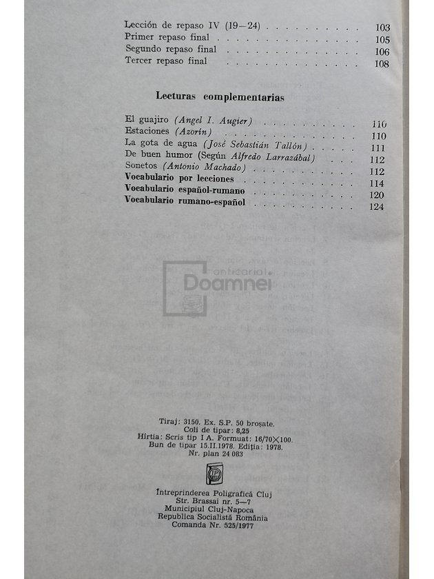 Limba spaniola - Manual pentru clasa a VII-a (anul VI de studiu)