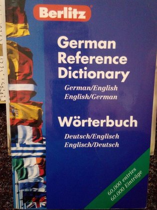 German reference dictionary. Germanenglish, englishgerman