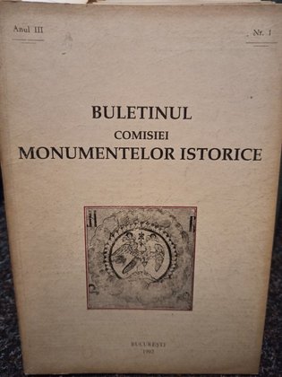 Buletinul comisiei Monumentelor istorice, anul III, nr. 1