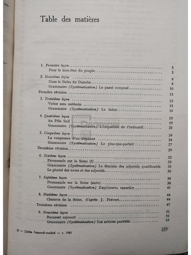 Limba franceza - Manual pentru anul I licee de cultura generala si de specialitate (anul V de studiu)