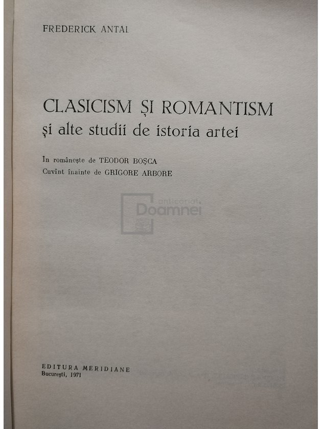 Clasicism si romantism