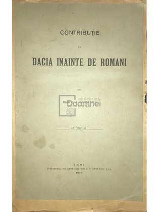 Contribuție la Dacia înainte de romani (dedicație)