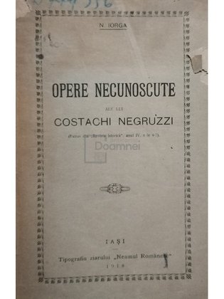 Opere necunoscute ale lui Costachi Negruzzi