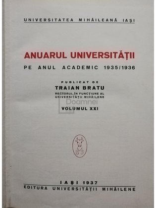 Anuarul Universitatii pe anul academic 1935/1936