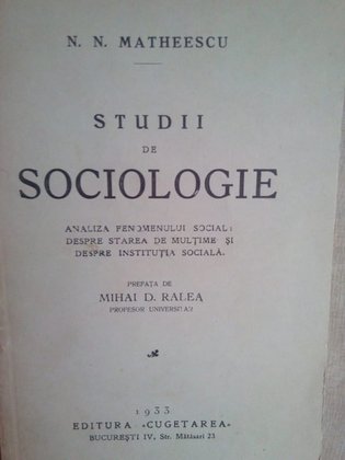 Studii de sociologie