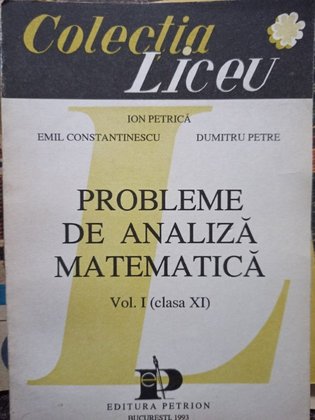 Probleme de analiza matematica, vol. I (clasa XI)