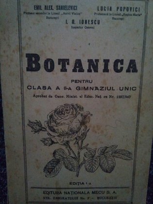 Botanica pentru clasa a IIa gimanziul unic
