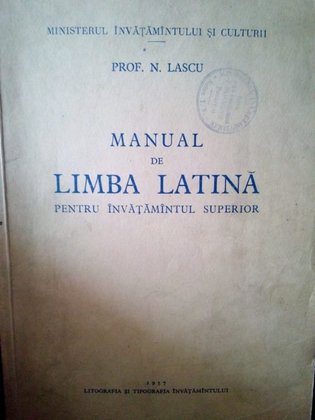 Manual de limba latina pentru invatamantul superior