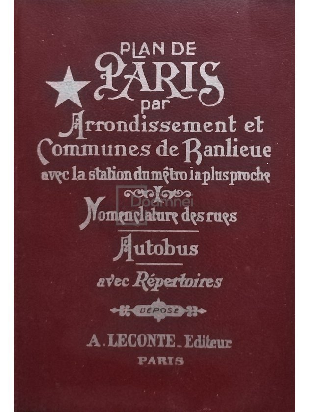 Plan de Paris par Arrondissement et Communes de Ranlieue
