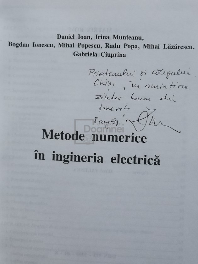 Metode numerice in ingineria electrica