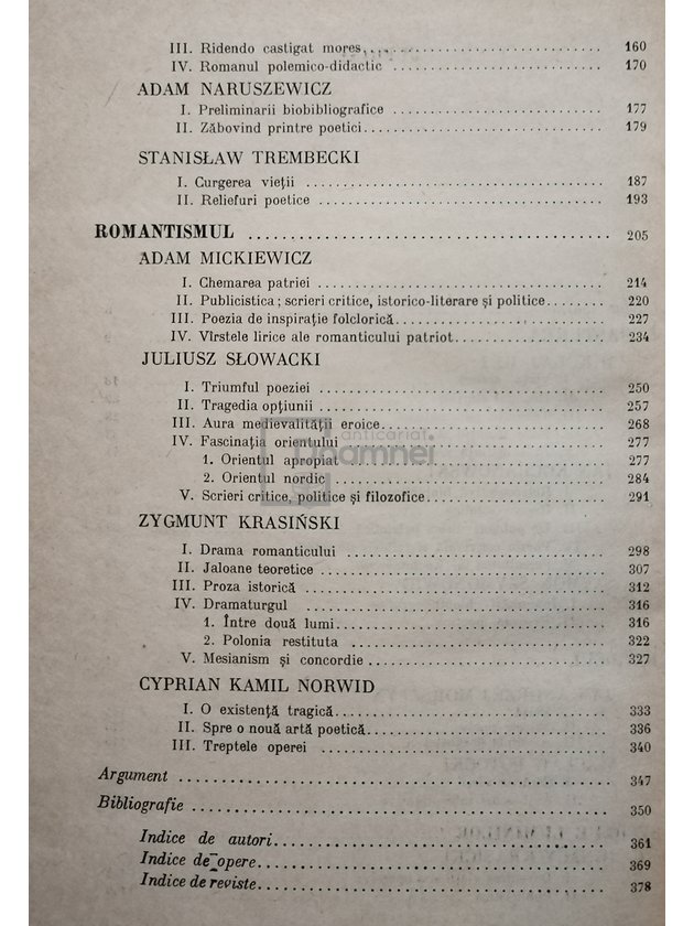 Istoria literaturii polone, 2 vol.