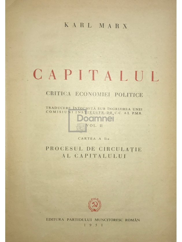 Capitalul, vol. 2, cartea a II-a
