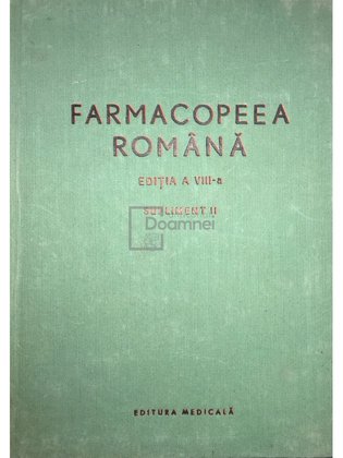 Farmacopeea română. Supliment II (ed. VIII)