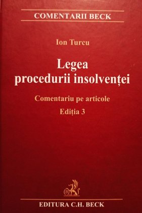 Legea procedurii insolventei - Comentariu pe articole, editia 3