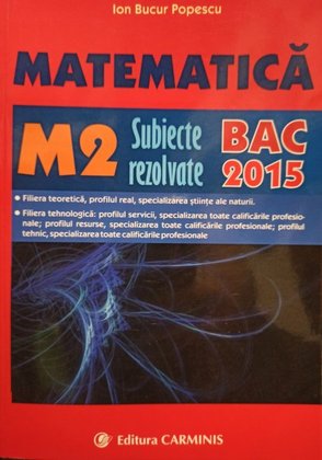 Matematica M2 BAC 2015