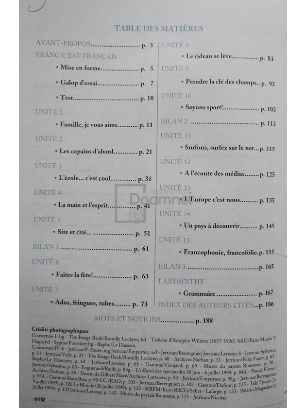 Limba franceza , Manual pentru clasa a IX-a