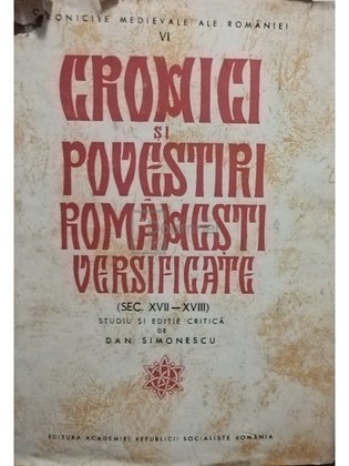 Cronici si povestiri romanesti versificate
