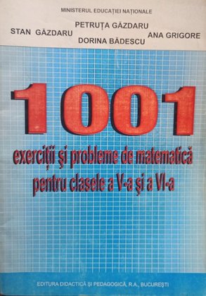1001 exercitii si probleme de matematica pentru clasele a Va si a VIa