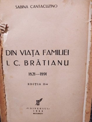 Din viata familiei I. C. Bratianu 1821 1891