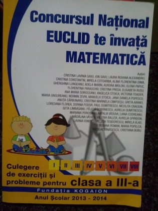 Concursul National EUCLID te invata matematica, clasa a III