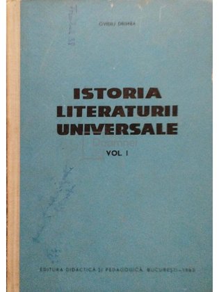 Istoria literaturii universale, vol. 1