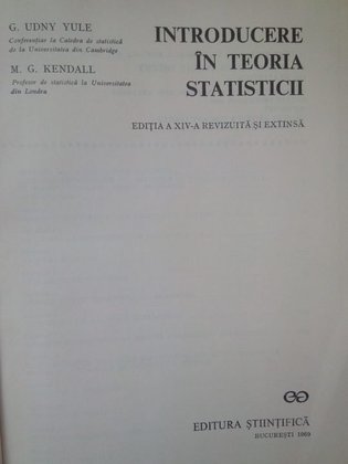 Introducere in teoria statisticii