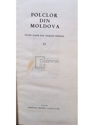 Folclor din Moldova, vol. 2