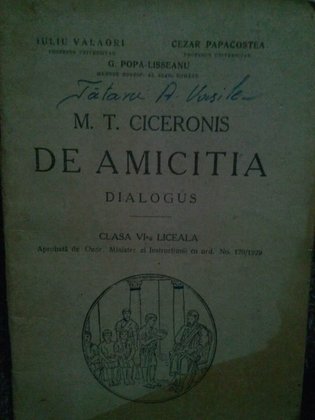 M. T. Ciceronis de amicitia dialogus