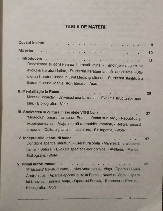 Istoria literaturii latine, vol. 1