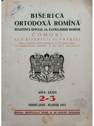Biserica Ortodoxa Romana, anul LXXII, nr. 2-3