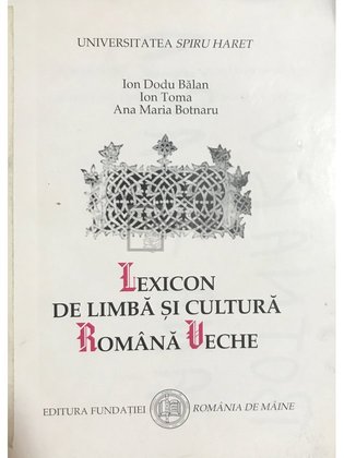 Lexicon de limbă și cultură română veche