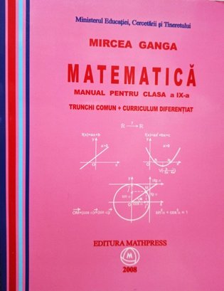 Matematica manual pentru clasa a IXa. Trunchi comun + curriculum diferentiat