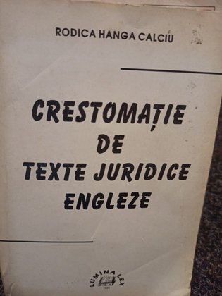Crestomatie de texte juridice engleze