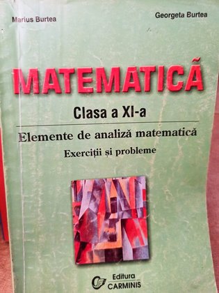 Matematica clasa a XI-a. Elemente de analiza matematica