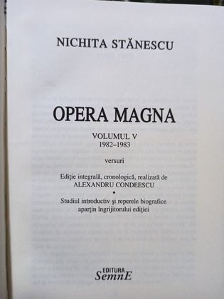 Opera Magna, vol. V