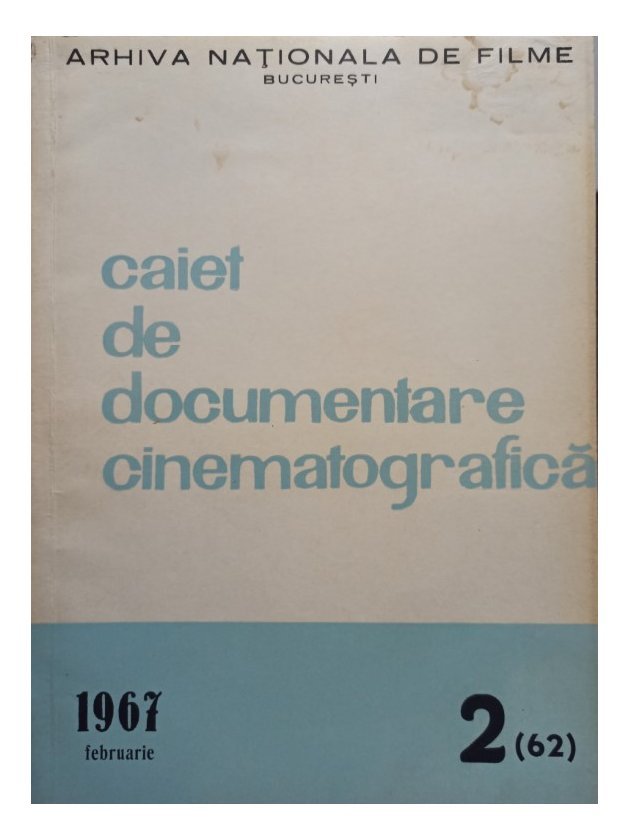 Caiet de documentare cinematografica, vol. 2 (62)