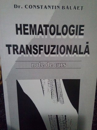 Hematologie transfuzionala