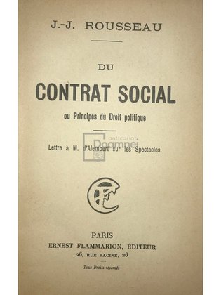 Du contrat social ou Principes du Droit politique