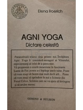 Agni Yoga. Dictare celesta