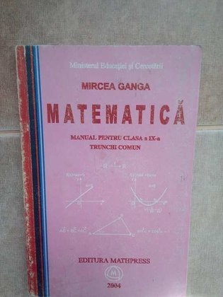 Matematica manual pentru clasa a IXa
