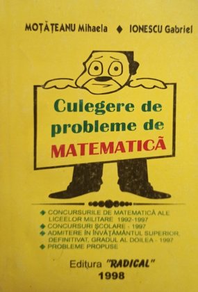 Culegere de probleme de matematica